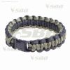 Bracciale paracord verde militare nero